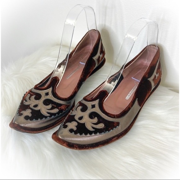 💕Beautiful Velvet Mules Pointed Toe Kitten Heels💕 - Picture 5 of 12